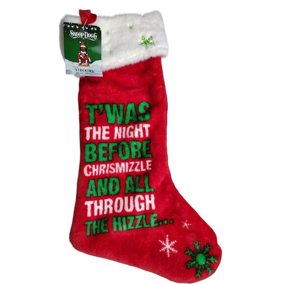 Snoop Dogg 20 Inch Embroidered Plush Chrismizzle Stocking Christmas Decor - Picture 1 of 4